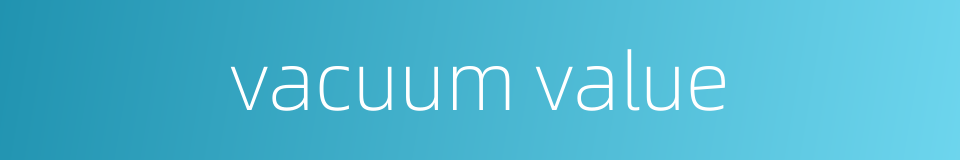 vacuum value的同义词