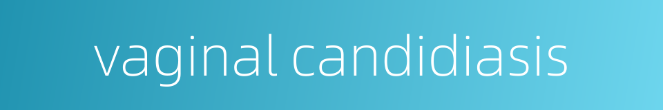 vaginal candidiasis的同义词