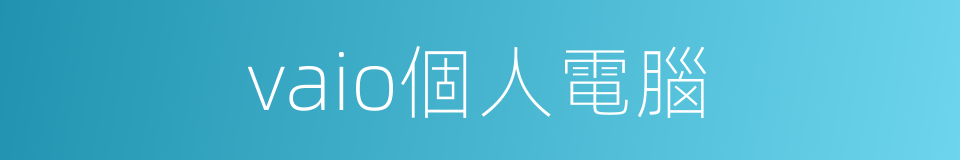 vaio個人電腦的同義詞