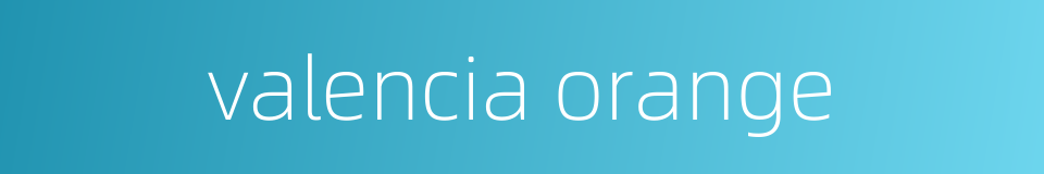 valencia orange的同义词