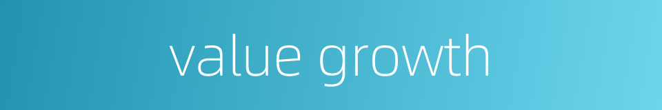 value growth的同义词
