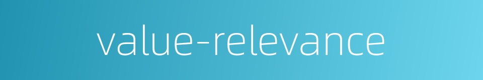 value-relevance的同义词