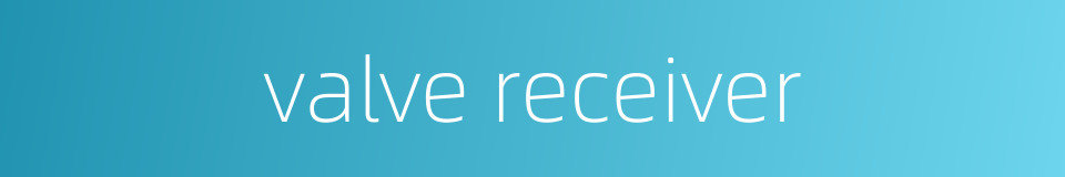 valve receiver的同义词