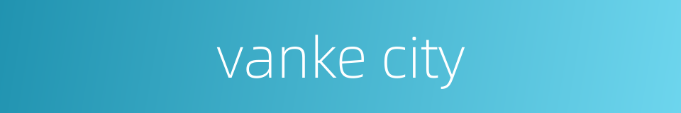 vanke city的同义词