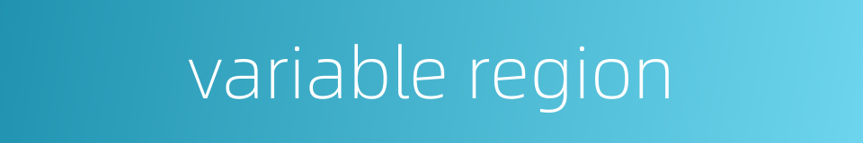 variable region的同义词