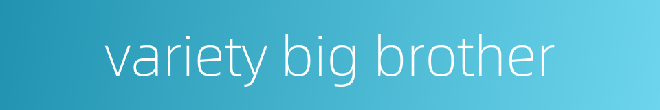 variety big brother的同义词