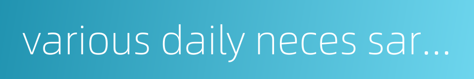 various daily neces saries的同义词