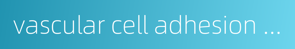 vascular cell adhesion molecule的同义词