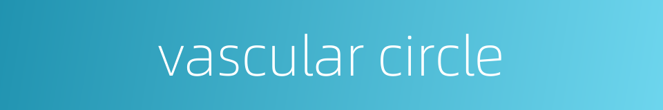 vascular circle的同义词