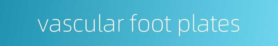 vascular foot plates的同义词