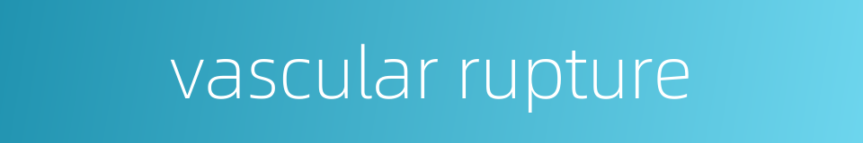 vascular rupture的同义词