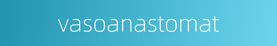 vasoanastomat的同义词
