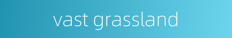 vast grassland的同义词