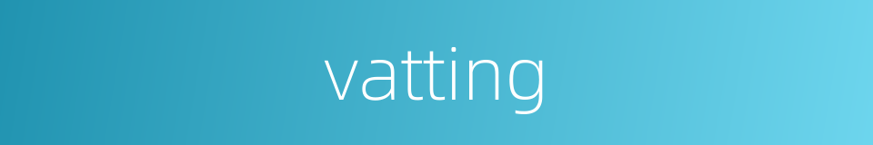 vatting的同义词