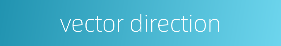 vector direction的同义词