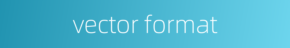 vector format的同义词