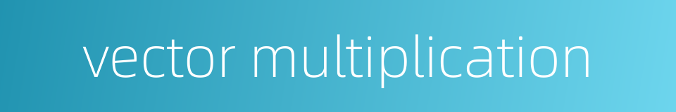 vector multiplication的同义词