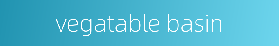vegatable basin的同义词