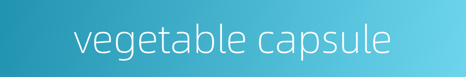 vegetable capsule的同义词