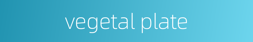 vegetal plate的同义词