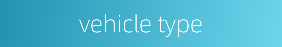 vehicle type的同义词