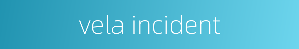 vela incident的同义词
