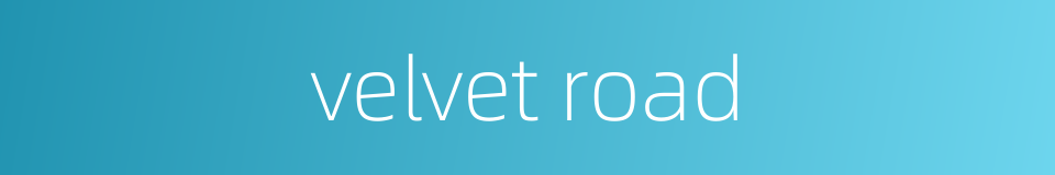 velvet road的同义词