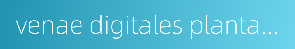 venae digitales plantares的同义词