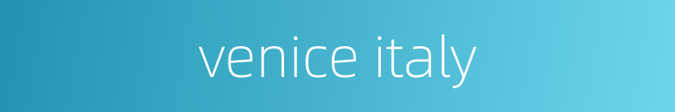 venice italy的同义词