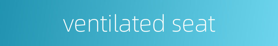 ventilated seat的同义词