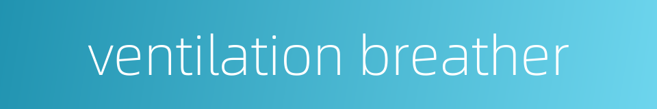 ventilation breather的同义词
