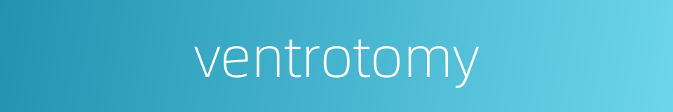 ventrotomy的同义词