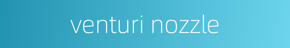 venturi nozzle的同义词