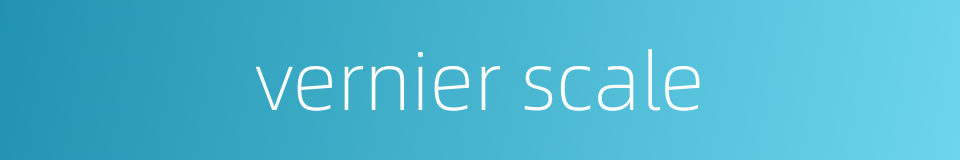vernier scale的同义词