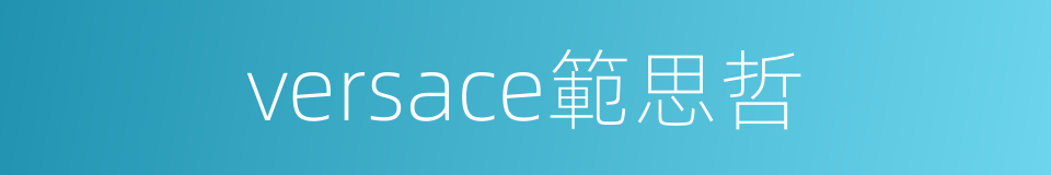 versace範思哲的同義詞