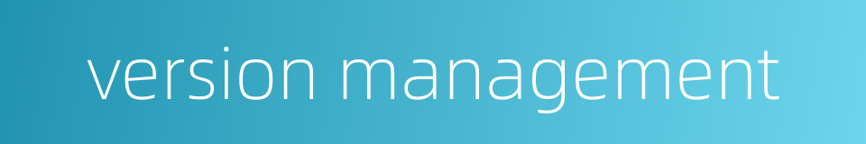 version management的同义词