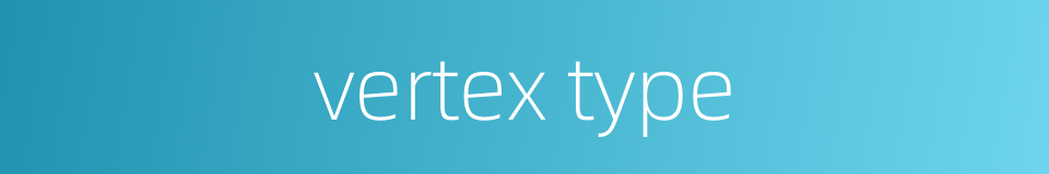 vertex type的同义词