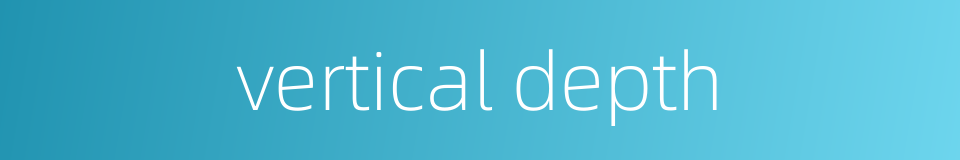 vertical depth的同义词