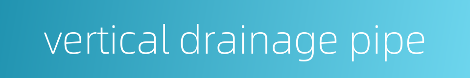 vertical drainage pipe的同义词