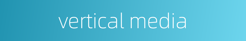 vertical media的同义词