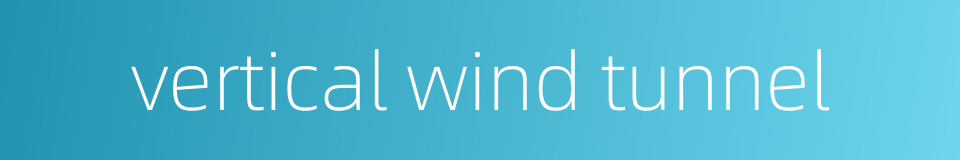 vertical wind tunnel的同义词