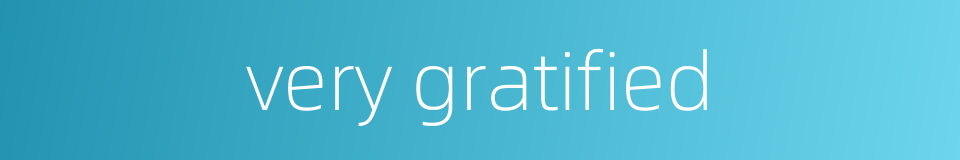 very gratified的同义词
