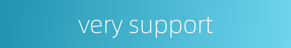 very support的同义词
