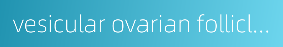 vesicular ovarian follicles的同义词