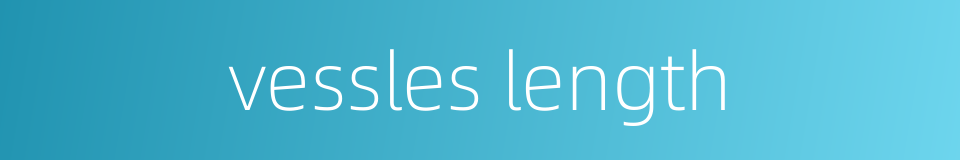 vessles length的同义词