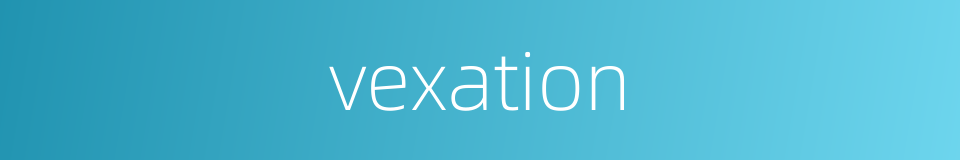 vexation的同义词