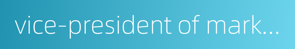 vice-president of marketing的同义词