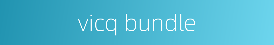 vicq bundle的同义词