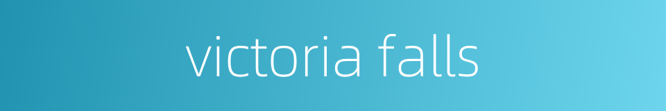 victoria falls的同义词