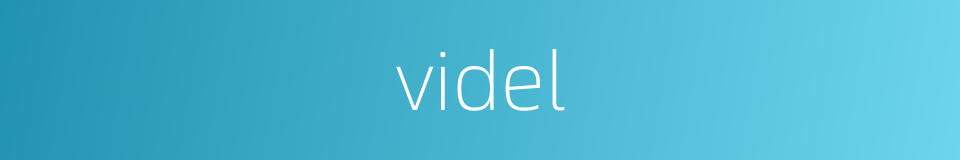 videl的同义词